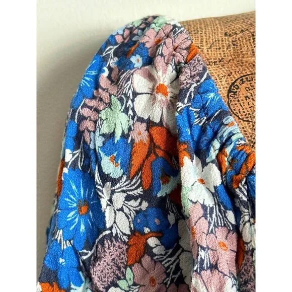 Floral Long Sleeve Midi Dress Women's Size XXL - Picture 7 of 13